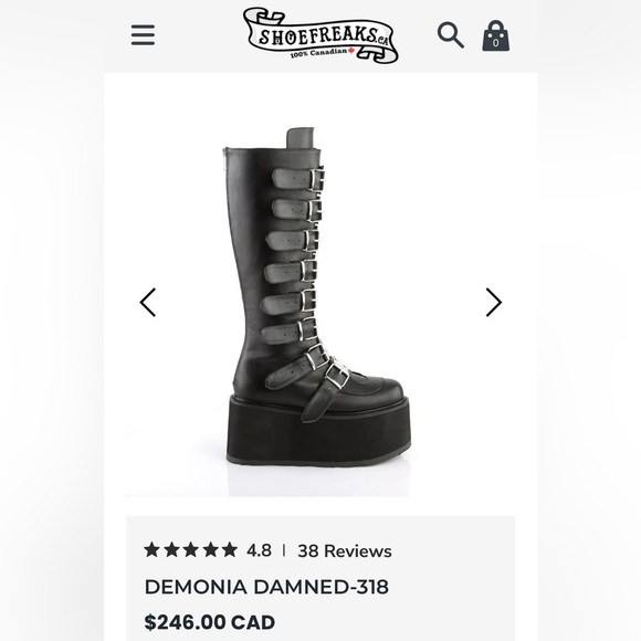 Demonia Damned-318 Platform Boots - Picture 2 of 8
